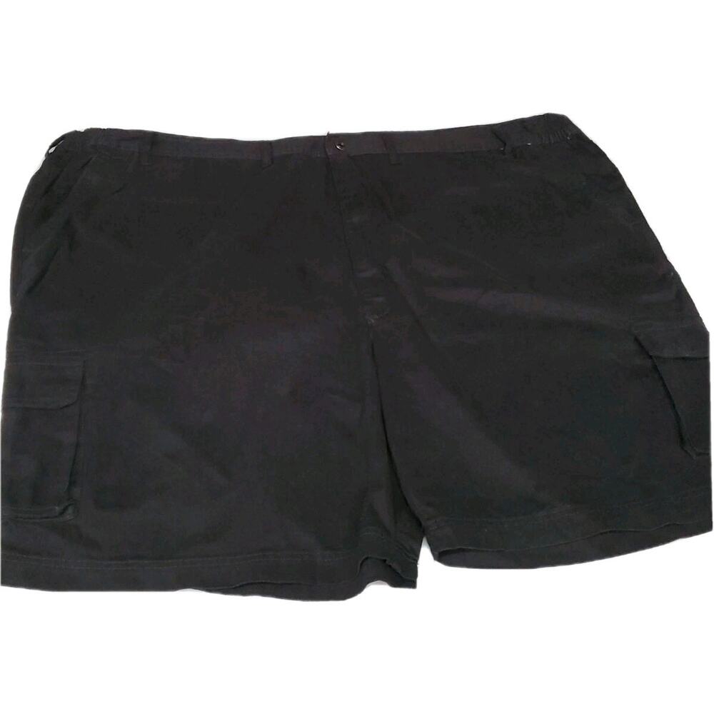 Full Blue Big Men's Expandable Waist 100% Cotton Washed Twill Cargo Shorts